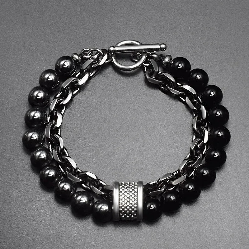 Stone Link Bracelet Set