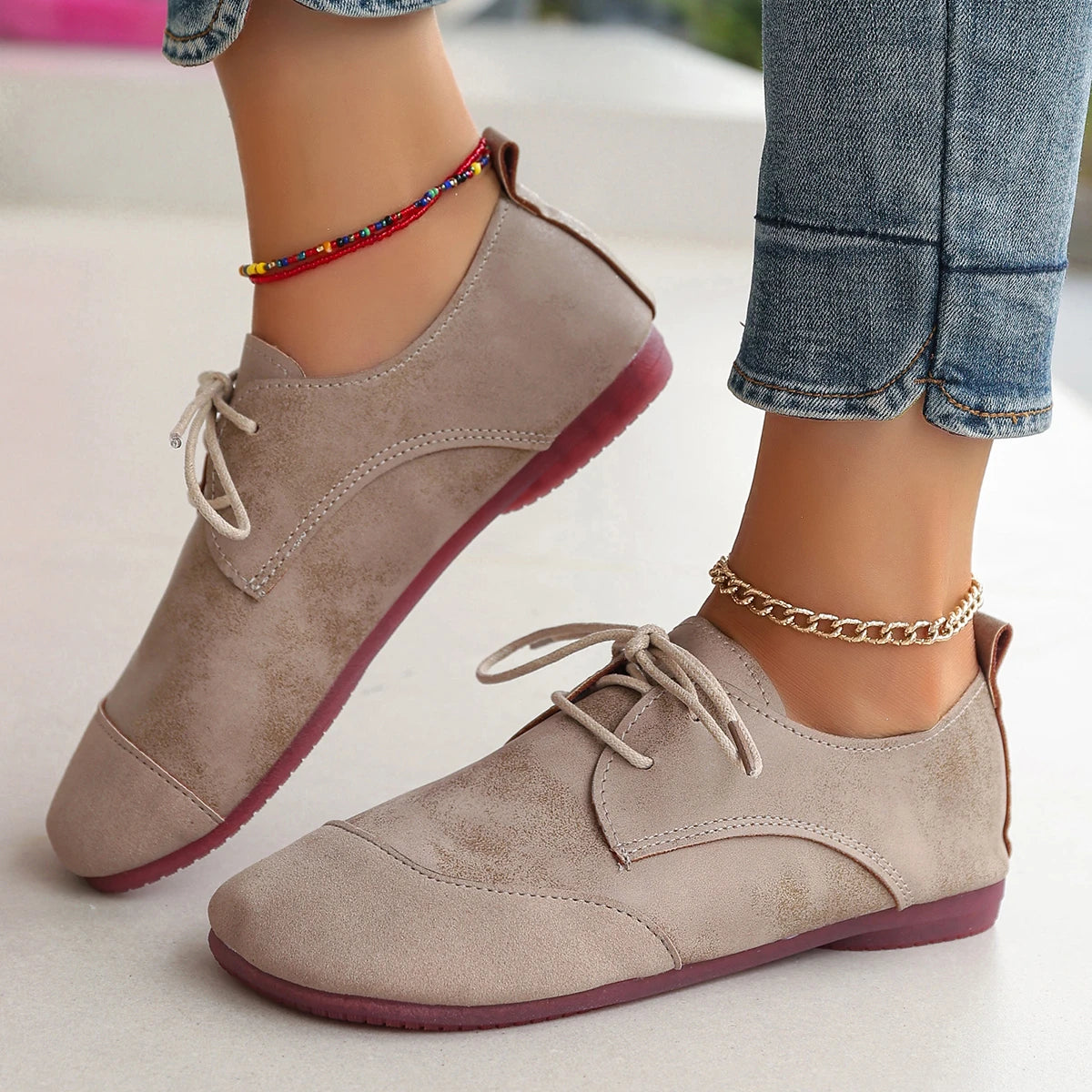 Chiara Barefoot Oxford Flats