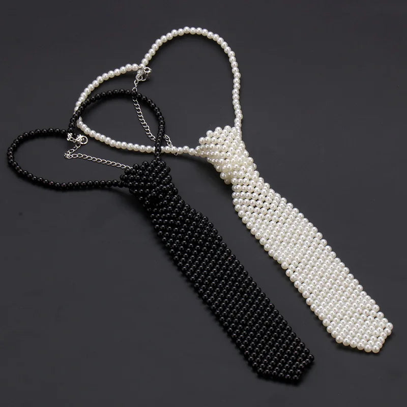 Pearl Tie Necklace