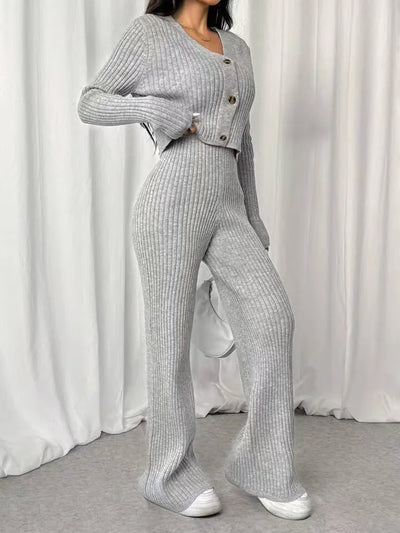 Sofia  Cardigan Pants Knit Set