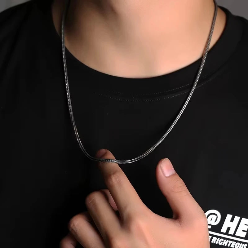 Enzo Foxtail Silver Sterling Chain