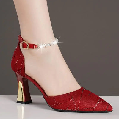 Mia Bead Strap Heels