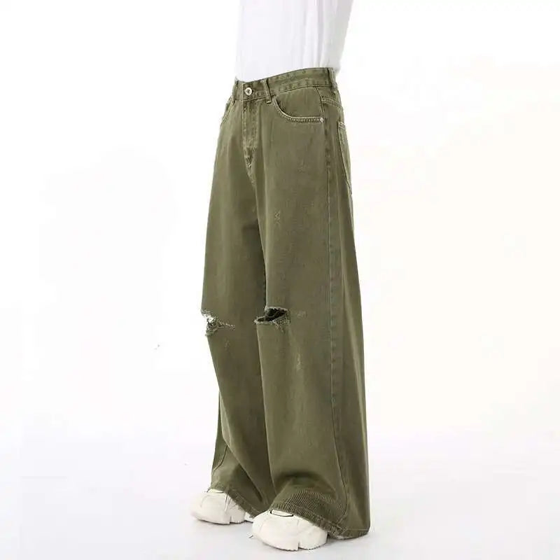 Logan Cotton Baggy Jeans - Men's Mid-Rise Straight-Leg Cotton Denim