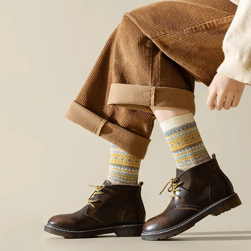 Freja Nordic Knit Socks – Set of Three