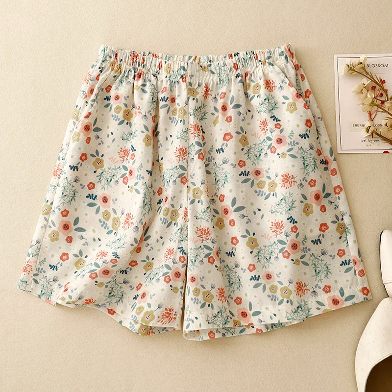 Bloom Floral Linen Short