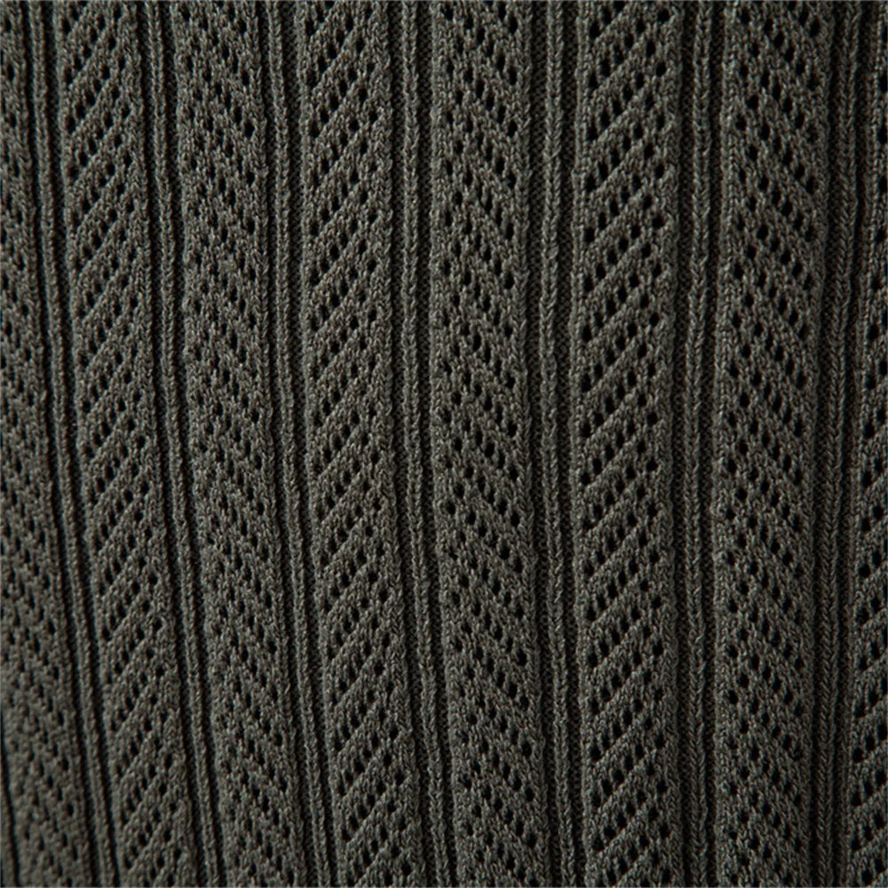 Alessio Zip  Textured Polo