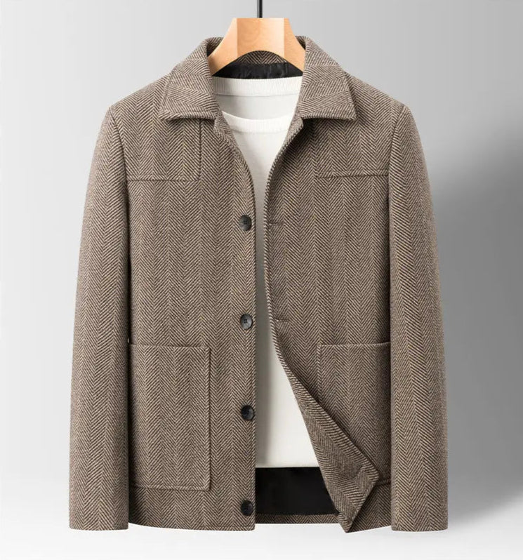 Grant Herringbone Wool-Blend Jacket
