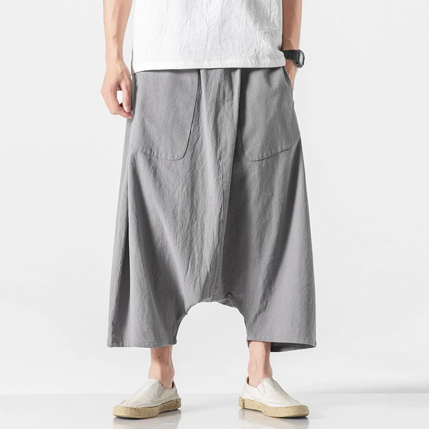 Theo Drop Crotch Cotton Shorts