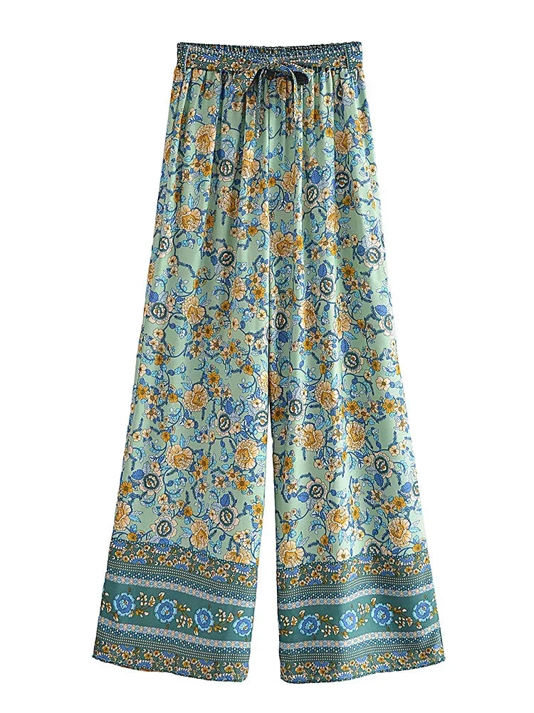 Mara Floral Wide Leg Pant