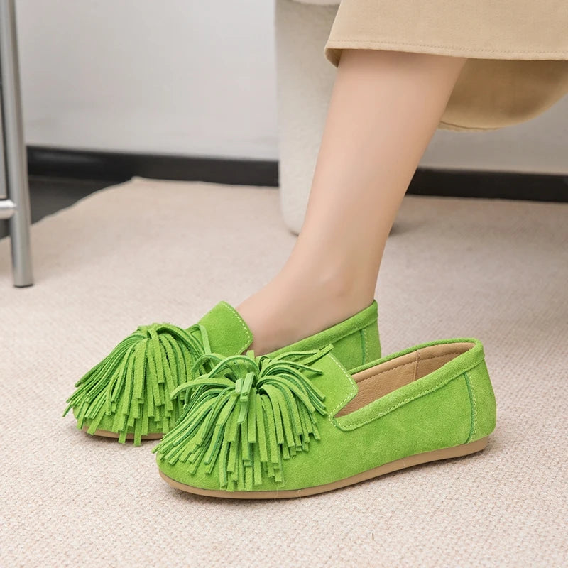 Sunny Genuine Leather Tassel Loafer