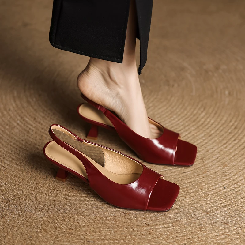 Chiara Genuine Leather Slingback Sandals