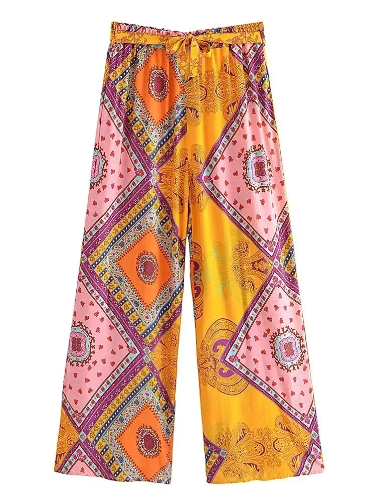 Mara Floral Wide Leg Pant