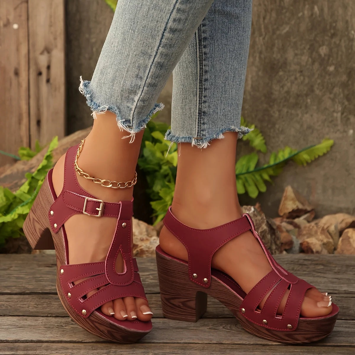 Isabella Studded Platform Sandal