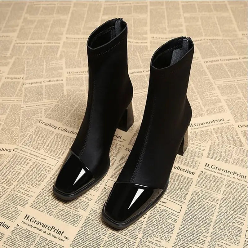 Giada Velvet Heel Boots