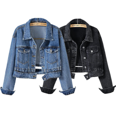 Riley Cropped Denim Jacket – Limited Edition Layer