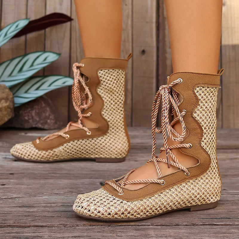 Liana Knitted Flat Boots