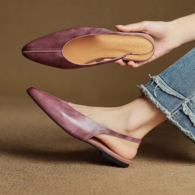 Alessia Genuine Leather Slingback Flats