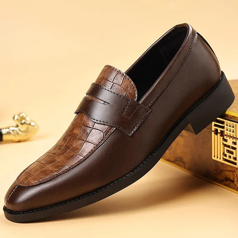 Leo Textured Oxford Loafers