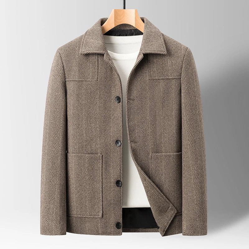 Grant Herringbone Wool-Blend Jacket