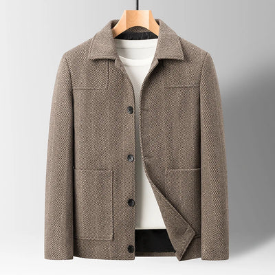 Grant Herringbone Wool-Blend Jacket