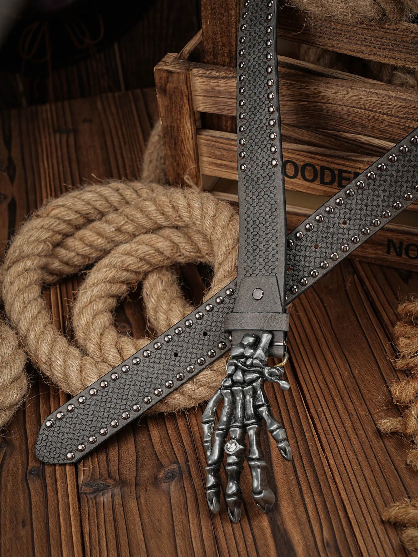 Dead Hand Western Engraved Belt