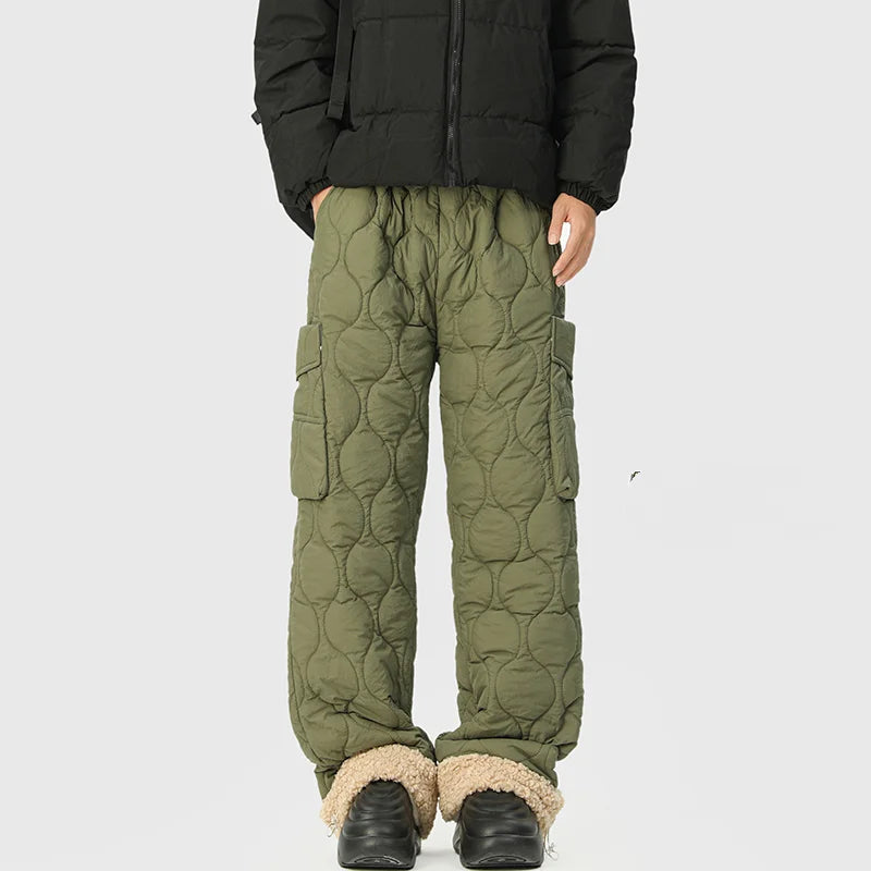 Wide Leg Fleece-Lined Pants