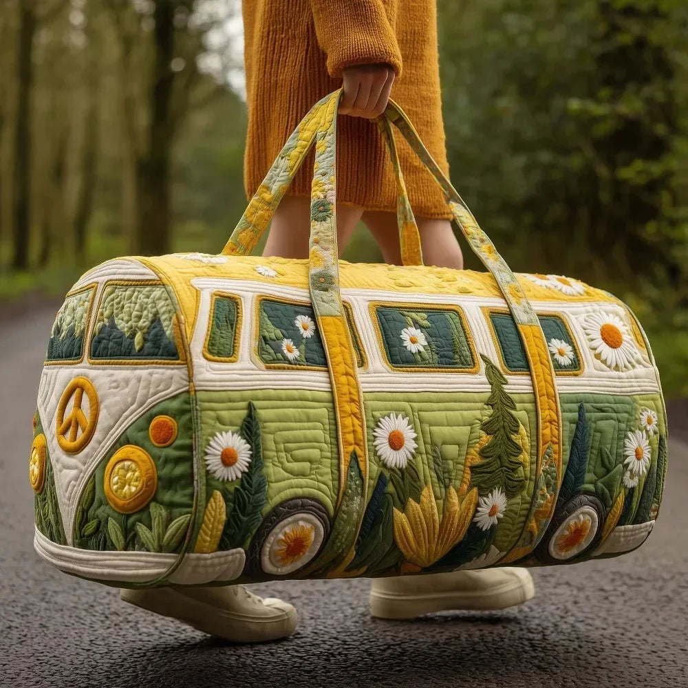 Daisy Quilted Duffle Weekend Bag