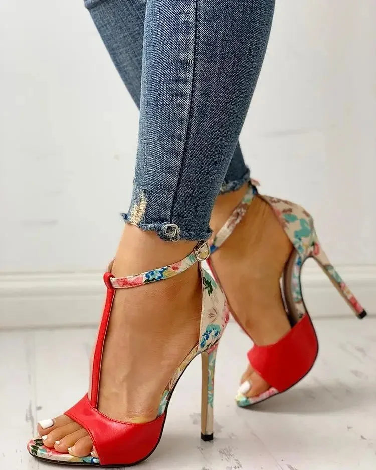 Camélia Buckle Stiletto Sandals