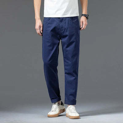 Noah Cotton Straight-Leg Pants