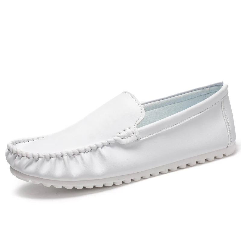White loafer shoe on a white background