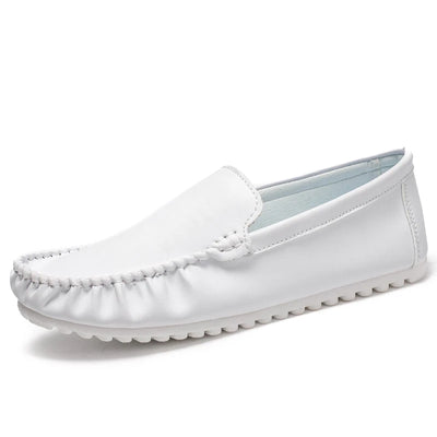 White loafer shoe on a white background