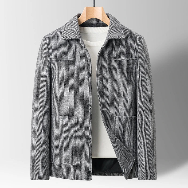 Grant Herringbone Wool-Blend Jacket