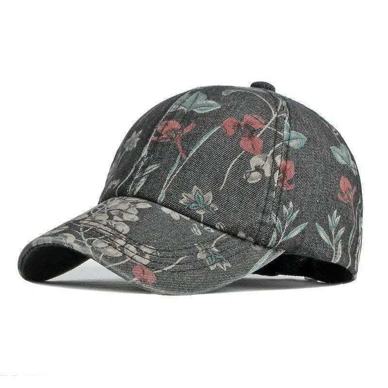 Flora Denim Baseball Cap
