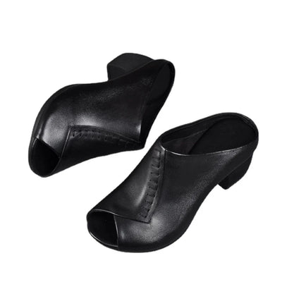 Ella Leather Slide Sandals