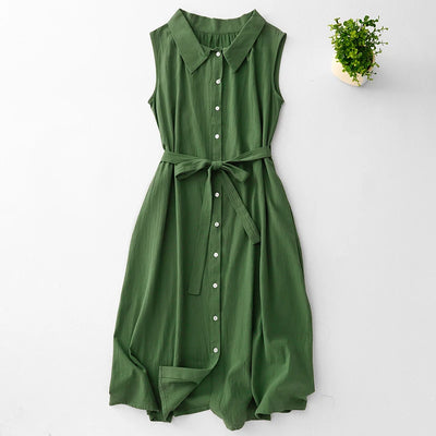 Arianna Linen Sleeveless Dress