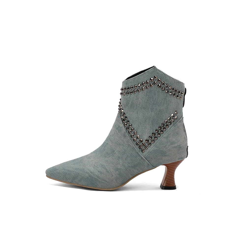 Valeria Vegan-Leather Mid-Calf Heel Boot