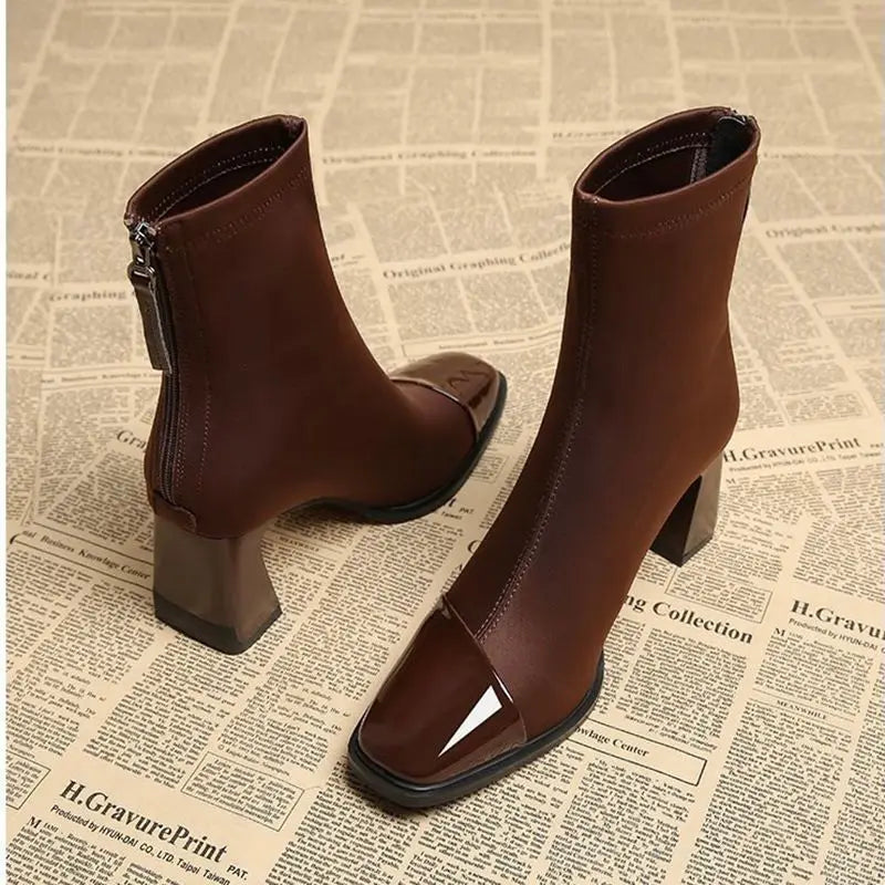 Giada Velvet Heel Boots