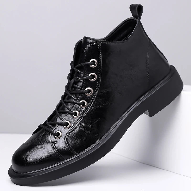 Lorenzo Full Grain Leather Lace Boots
