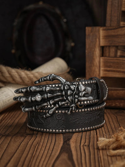 Dead Hand Western Engraved Belt