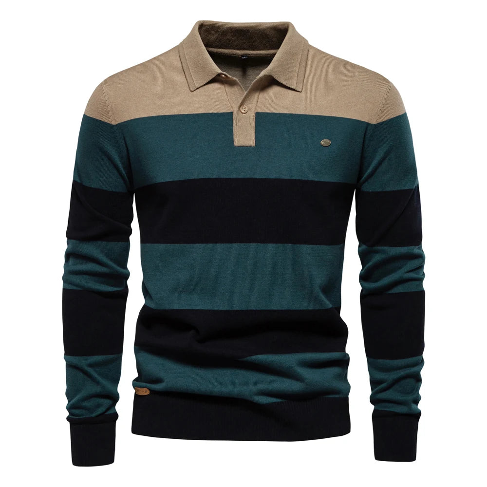 Enzo Cotton Polo Sweater