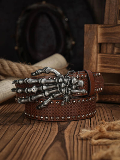 Dead Hand Western Engraved Belt