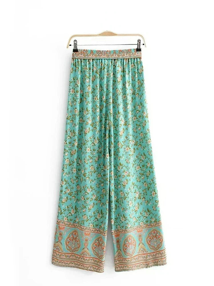 Macy Floral Wide Leg Pant