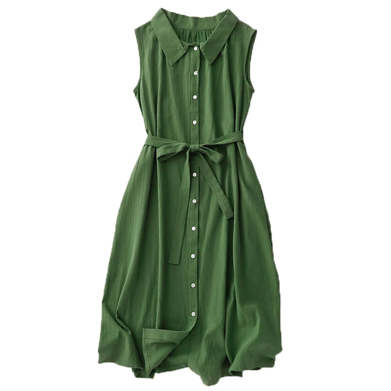 Arianna Linen Sleeveless Dress