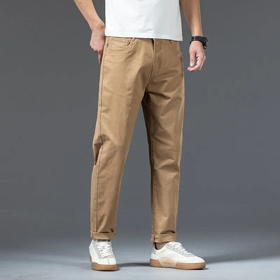 Noah Cotton Straight-Leg Pants