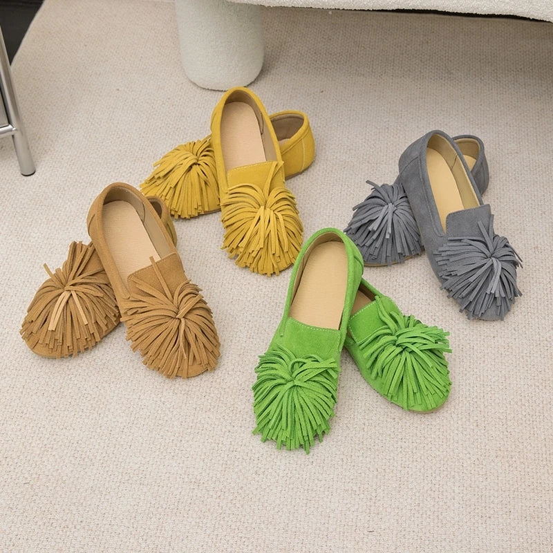 Sunny Genuine Leather Tassel Loafer