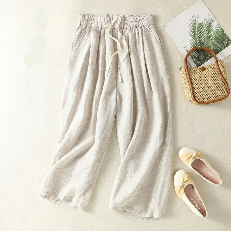 Clara Wide Leg Linen Pants