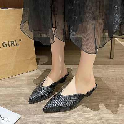 Luma Woven Heel Mules