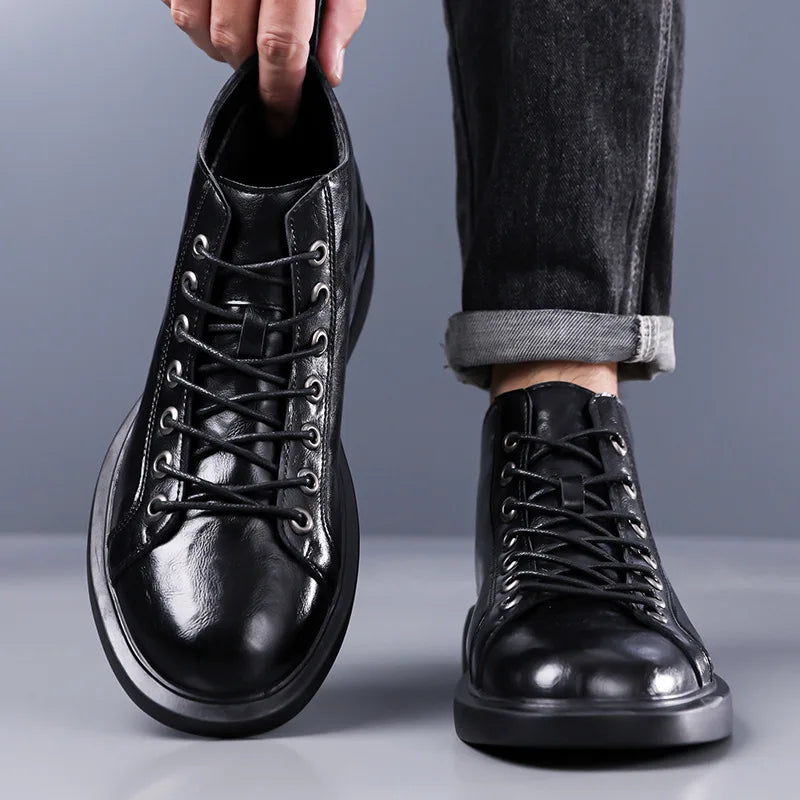 Lorenzo Full Grain Leather Lace Boots