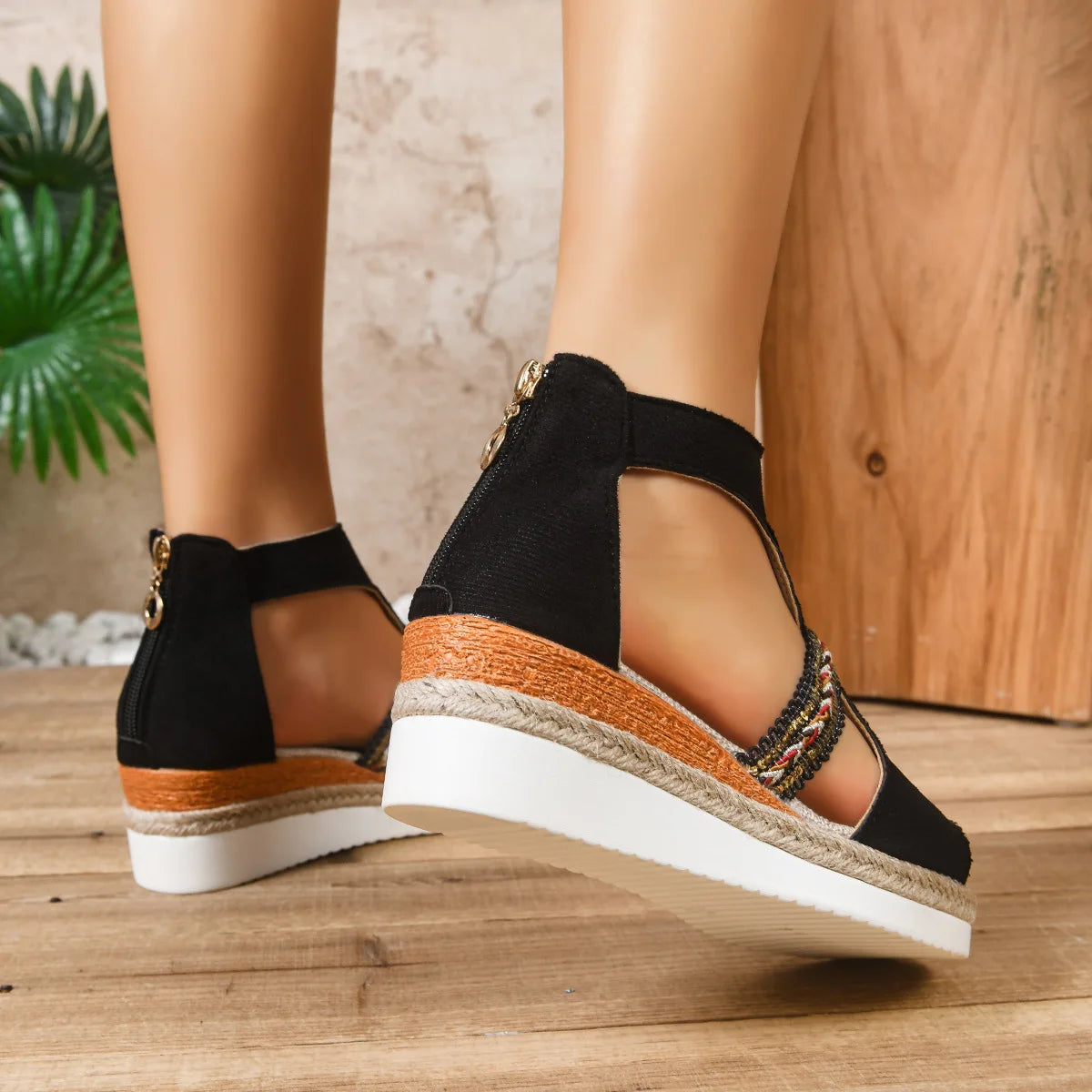 Aria Tribal Wedge Sandal