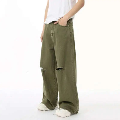 Logan Cotton Baggy Jeans - Men's Mid-Rise Straight-Leg Cotton Denim